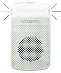 Front view of 90 Db Flashing Strobe Plug In Doorbell Receiver For ERA Series Wireless Kits. White with strobe light and speaker grill.