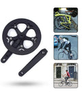 52T 130BCD crankset for city and folding bikes, 170mm crank arm, square taper, fits 9/16 inch pedals, urban riding scenes