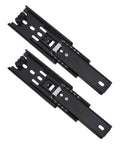 Heavy Duty 3 Section Ball Bearing Drawer Slides Set Full Extension Bottom Mount Cabinet Slides For Easy Access No Fuss 2 Pack Built To Last Durable Furniture Runners For Smooth Operation And Quick Drawer Pulls, black steel set
