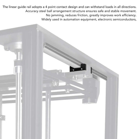 Miniature Linear Guide Rail Kit With 2 Slide Blocks For 3D Printers And CNC Machines, Stainless Steel Rail, 100mm Length
