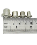 Pro Grade Dowel And Tenon Center Transfer Plugs Set For Accurate Hole Transfer And Center Marking with ruler for size reference