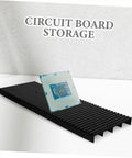 2 Pack Antistatic PCB Storage Rack Kit With Grounding Wrist Strap For ESD Protection, black static bar frame on display