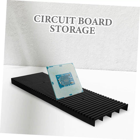 2 Pack Antistatic PCB Storage Rack Kit With Grounding Wrist Strap For ESD Protection, black static bar frame on display