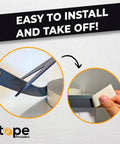 Tight As A Drum Closed Cell Sponge Rubber Foam Tape 3/8 Inch Wide By 3/16 Inch Thick By 50 Feet Long Self Sticking Weather Strip being cut and applied.