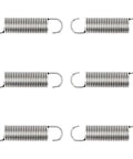 Six protective-coated stainless steel tension springs with hooks for recliner sofa bed