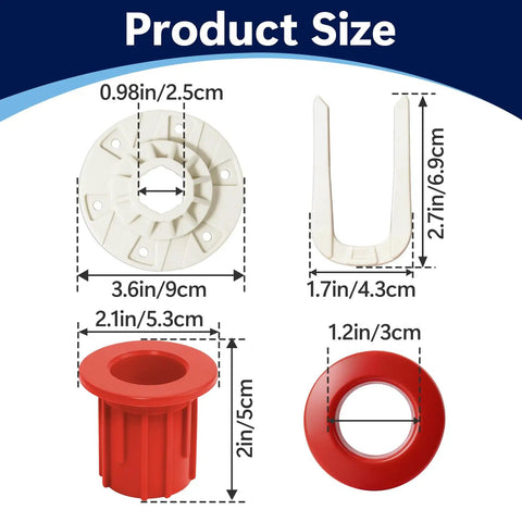 Dimensions of Heavy Duty Washer Basket Driven Hub Kit And Bushing Set for Whirlpool Maytag Kenmore VMW Washers components