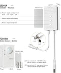 Wireless Motion Sensor Controller Kit No Wiring For LED Strip Lights 12 24V DC RF Remote Control Dimmer Timer Motion Activated Staircase Lighting Easy Install with RZ016A receiver and RZ016W sensor