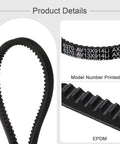 AX36 Cogged V-Belt EPDM Rubber Belt for Beefy, Heavy Duty Industrial Machinery, shown in close-up displaying raw edge and model number.