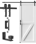 Heavy Duty Sliding Barn Door Hardware Kit With Floor Guide And Pull Handle Set And 5ft Track Kit For 36 To 40 Inch Wide Single Door