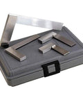 Durable Four Piece Workshop Square Set in a Blow Molded Case with 2 in, 3 in, 4 in, 6 in squares for framing and DIY projects