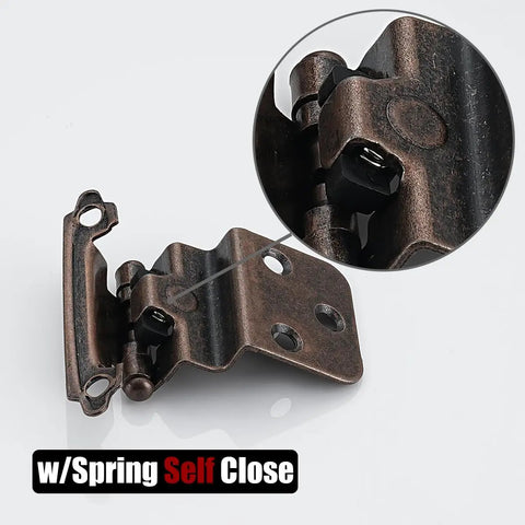 Three Eighths Inch Inset Cabinet Door Hinges Matte Black 50 Pack 25 Pairs Flush Face Mount Kitchen Hardware