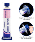 No Clean Solder Flux Paste For Electronics Soldering With Desoldering Wick, 10cc tube with easy open push design detail