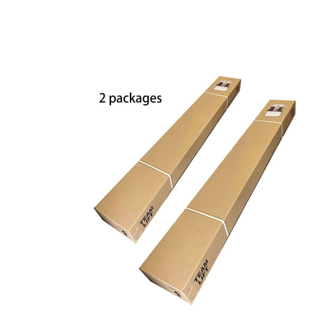 Packaged Solid Wood Double Sliding Barn Door Kit With Hardware - Two 24x84 Panels Total 48x84, Multi Color Finish