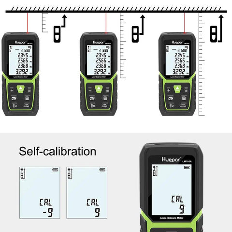 Laser Distance Measure 330 Ft With Li Ion Battery And Electric Angle Sensor Backlit LCD High Accuracy Multi Mode Laser Meter