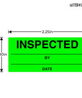 Fluorescent Green Inspection Stickers 1 Inch By 2.25 Inch Pack Of 600 For Quality Control Inventory Tracking And Color Coding