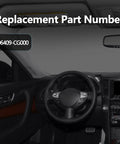 Car interior showing replacement part 96409-CG000 for Nissan Sun Visor Retainer Clip 2 Pack Replacement For 350Z 2004 2009 JUKE 2011 2017 Infiniti FX35 FX45 2003 2008 Replaces 96409 CG000 Durable Roof Lining Fastener.