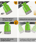 Diamond Core Drill Bit 6 Inch Tile Hole Saw 152mm For Porcelain Ceramic use with angle progression diagram