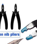 Nib Tipping Pliers For Fountain Pens with soft tip protector, multifunction pen repair tool for adjustment and nib pulling