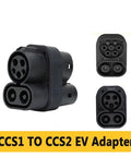 CCStoCCS2 DC Fast Charging Adapter 250 Amp 250 KW 1000V Electric Vehicle Charger showing black connector for EV stations.