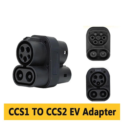 CCStoCCS2 DC Fast Charging Adapter 250 Amp 250 KW 1000V Electric Vehicle Charger showing black connector for EV stations.