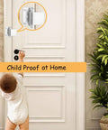 Two Pack Heavy Duty Door Security Lock For Inward Swinging Doors, Kid Proof Door Reinforcement With Upgraded Stainless Steel Screws