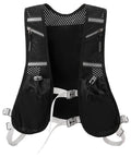 Back view of Hydration Running Vest With Two 500ml Bottle Holders, showing reflective safety stripes and dual front pockets.