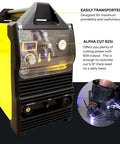 Dual Voltage Plasma Cutter 60 Amp Kit For Home Or Shop With Pilot Arc Torch, 110V And 220V, front panel and controls