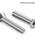 Beefy 1/4-20 Socket Head Cap Screws Set, 2 Inch, Full Thread, 30 Pieces, 304 Stainless Steel 18-8 Countersunk Bolts, with hex spanner