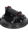 Heavy Duty 8 Inch Glass Suction Cup Lifter With Rubber Base Handles Tiles And Mirrors Up To 520 Pounds close-up view of black rubber handle