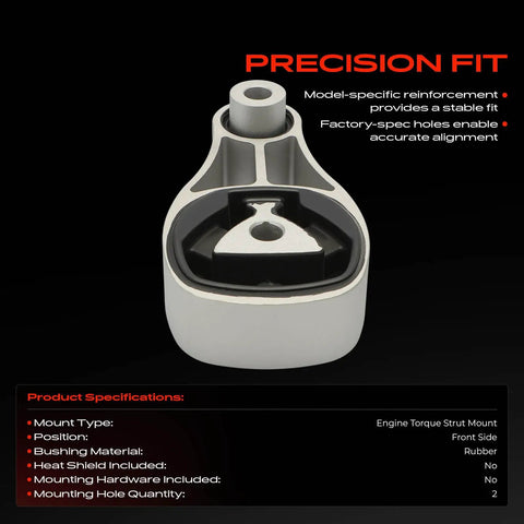 Front Torque Strut Mount For Smart Fortwo 2008 2015 1.0L Battery EV OEM Replace Plug And Play Install with precision fit design.