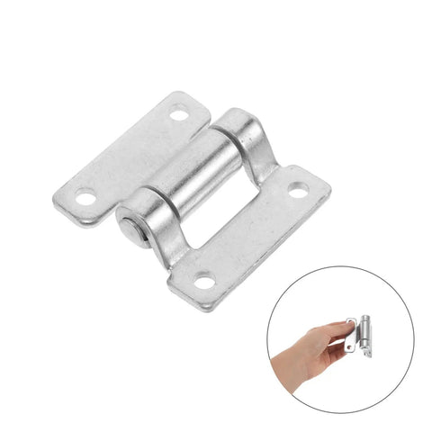 5 Piece Heavy Duty Stainless Steel Trunk Lid Support Hinge Set For Vehicles Containers And Cargo Trailers, Corrosion Resistant Foldable Exterior Door Hinges For Industrial Use, Built Tough Dump Bed Grade Hardware close-up with hand for size