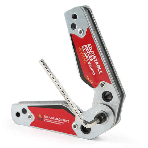 LISHU MAGNETICS welding magnet clamp, adjustable angle 20°–200°, small welder tool accessory