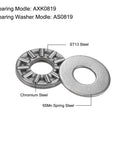 AXK0819 Thrust Needle Roller Bearing Set With Washers 8mm Bore 19mm OD 2mm Width, chromium and spring steel materials
