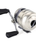 Spincast Fishing Reel Size 30 With Easy Right Or Left Hand Retrieve, Smooth 3.9 To 1 Gear Ratio, Pre-Spooled Mono Line, Silver Finish