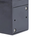 Close-up of Brushless 12V DC Vacuum Pump designed for brake bleeding and RV service, compact black casing with screws.