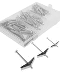 Heavy Duty Drywall Toggle Bolts And Wing Nuts Kit with galvanized iron bolts in quarter, three-sixteenth, eighth inch sizes