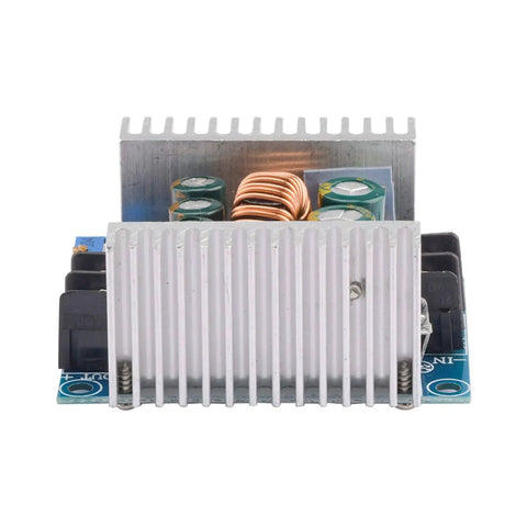 Front view of High Current Buck Converter Module for DIY Makers 6V to 40V Input 1 to 36V Output CC CV Mode 20A 300W Adjustable Step Down Power Supply