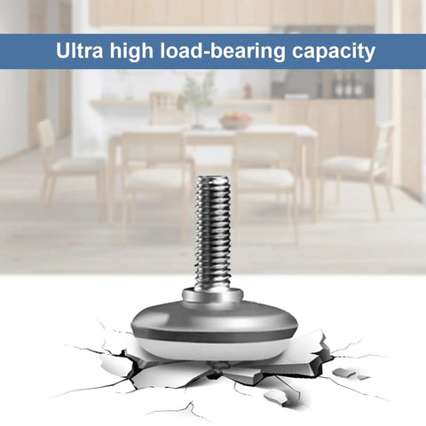 20 Pack Adjustable Furniture Feet Heavy Duty Leveling Feet for Cabinets or Tables M6 M8 M10 Galvanized Iron base on cracked surface.