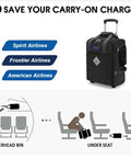 Underseat Rolling Duffle Bag 18x14x8 Inches Personal Item for Travel Fits Major Airlines Like AA and Frontier Save On Carry On Fees