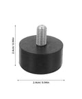 8 Piece Adjustable M6 Screw In Rubber Furniture Leveling Feet With No Slip Anti Vibration Dampening For Tables And Chairs In Bedrooms And Living Rooms, 2.4cm