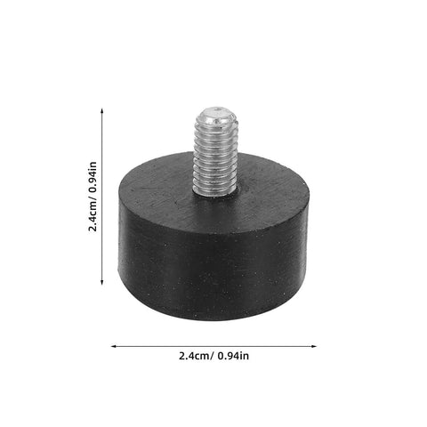 8 Piece Adjustable M6 Screw In Rubber Furniture Leveling Feet With No Slip Anti Vibration Dampening For Tables And Chairs In Bedrooms And Living Rooms, 2.4cm