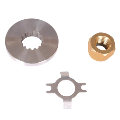 Mercury Outboard Prop Shaft Nut Kit With Thrust Washer And Tab Washer For 25 HP Through 70 HP Engines Easy Install 13 Tooth Spline Fits 73345 92647M 73345A1 18 4233 76281 69578Q1 18 3704 displayed