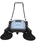 Top Shelf Manual Push Floor Sweeper With Thirty Six Inch Brush And Ten Point Five Gallon Dustpan Powers Through Driveways Garages And Pavement Without The Sweat Or Headache In Grey