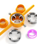 Heavy Duty PVC Pipe Thread Tool Kit With Three Die Set One Half Inch Three Quarter Inch One Inch NPT For PVC Threading Must Have