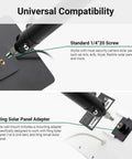 Universal Solar Panel Wall Mount For Ring Eufy Arlo Wyze Reolink And More with adapters for secure solar panel attachment.