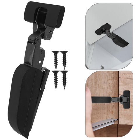 Slick Soft Close Concealed Cabinet Door Hinge With Silent Damping For Kitchen Cabinets Two Stage Closing Force, black hinge pack