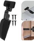 Soft Close Concealed Cabinet Hinges With Quiet Damper Buffer For Kitchen Cabinets Wardrobes And Furniture Doors Replacement Hardware Smooth Silent Close Must Have Upgrade, black hinge detail with screws