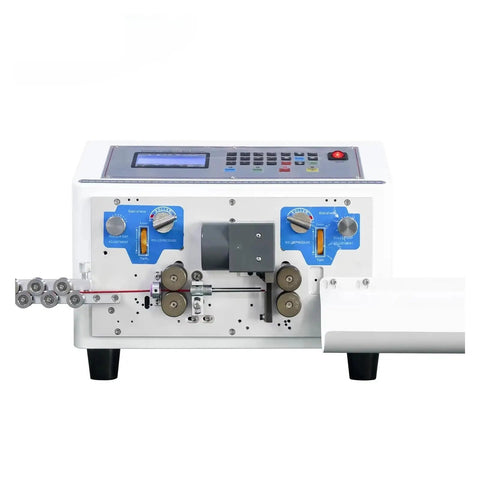 Heavy Duty Automatic Electric Wire Stripper And Cutter Machine Strips Cuts Together Handles Sheathed Cables Point One To Six Millimeter Gauge, front view