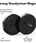 Heavy Duty 1.42 Inch Neodymium Cup Magnets With Holes For Wall Mounting, Waterproof And Rust Resistant, front view