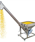 Heavy Duty Automatic Screw Feeder And Stainless Steel Powder Conveyor With Vibrating Hopper For Spices And Granules, 100L hopper.